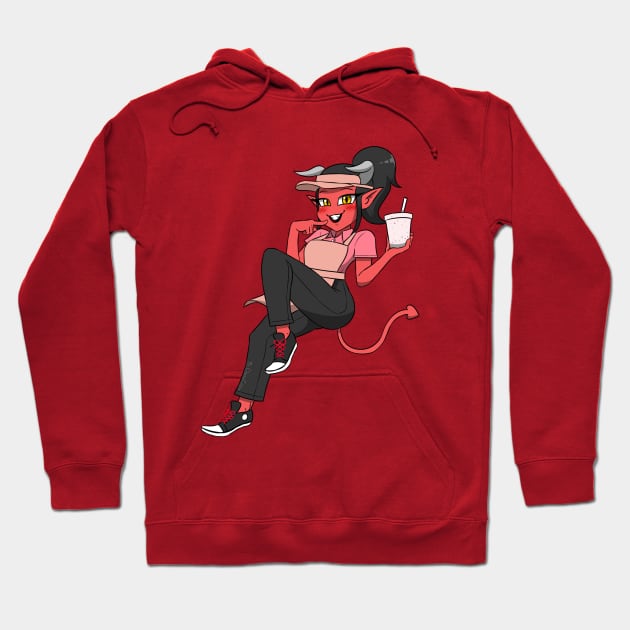 Barista Demon Hoodie by mrchasecomix